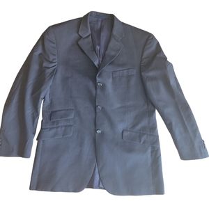 Burberry of London Brown Pinstriped 3 Button Blazer Coat Jacket Men's Size 41